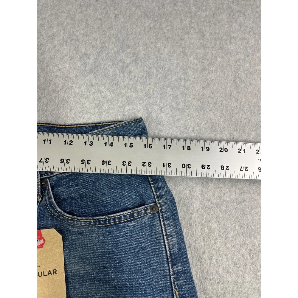 Levis 505 Jeans Mens 32x34 Blue Denim Regular Fit Stretch Straight Leg